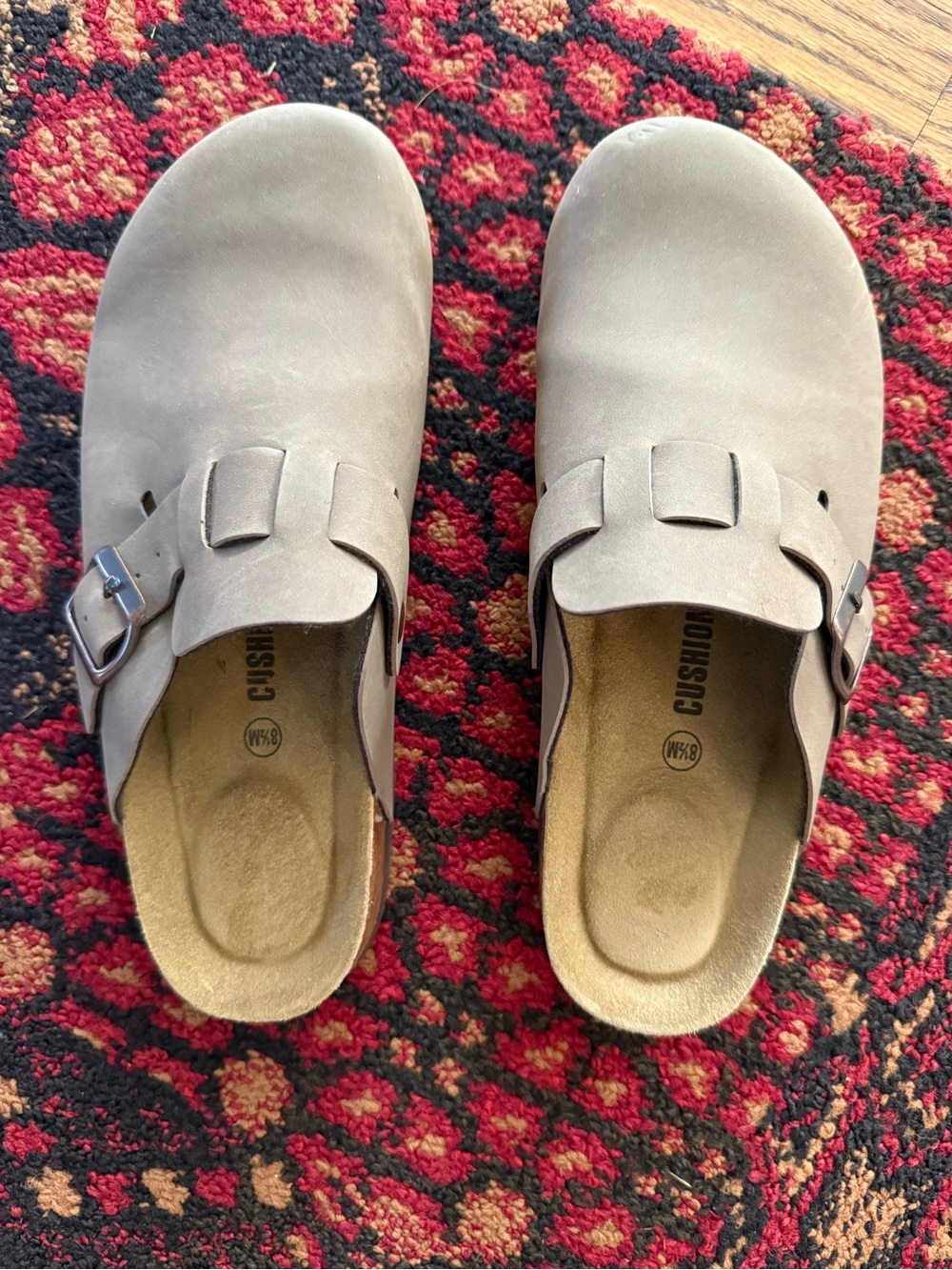Women’s Slip-On Buckle Clog in Taupe